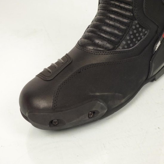 Bottes Moto Style Slip-on En Cuir - Taille US 8 Femme (pointure 38-39) - Noir Avec Coussin Intérieur