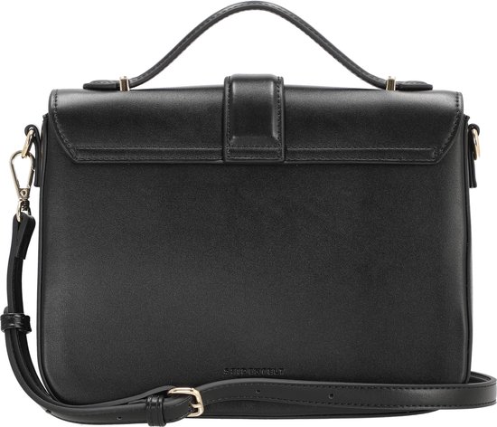 SEIDENFELT MANUFAKTUR Handtas Schoudertas Nellim Handbag Black / Gold Zwart