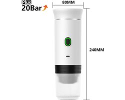 Draadloos Elektrisch - Portabele Espresso Koffiemachine - 3-in-1 Capsule en Poeder - Koffiemaker - Voor Reizigers en Kampeerders