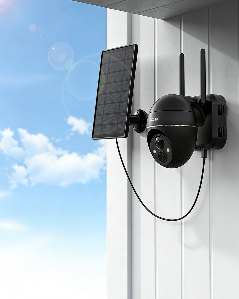 ieGeek ZS-GX1S Beveiligingscamera Buiten 2K 3MP - PTZ Bewakingscamera Buiten Draadloos - CCTV IP Security Camera Outdoor met - met Zonnepaneel - 355°/90° Draaien - Humanoïde Bewegingsdetectie Tracking – foto 6