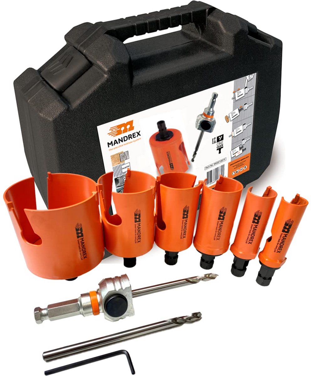 Carbide Zaagblad Set - 10 Delig - Voor Hout & MDF - Zaagdiepte 60 mm - Ø 22-68 mm