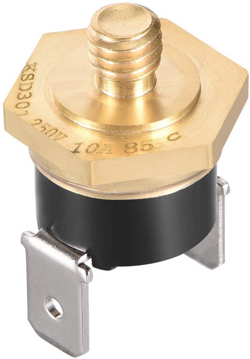 Thermostaat Schakelaar Temperatuur 60°C NC Koperen Connector M4