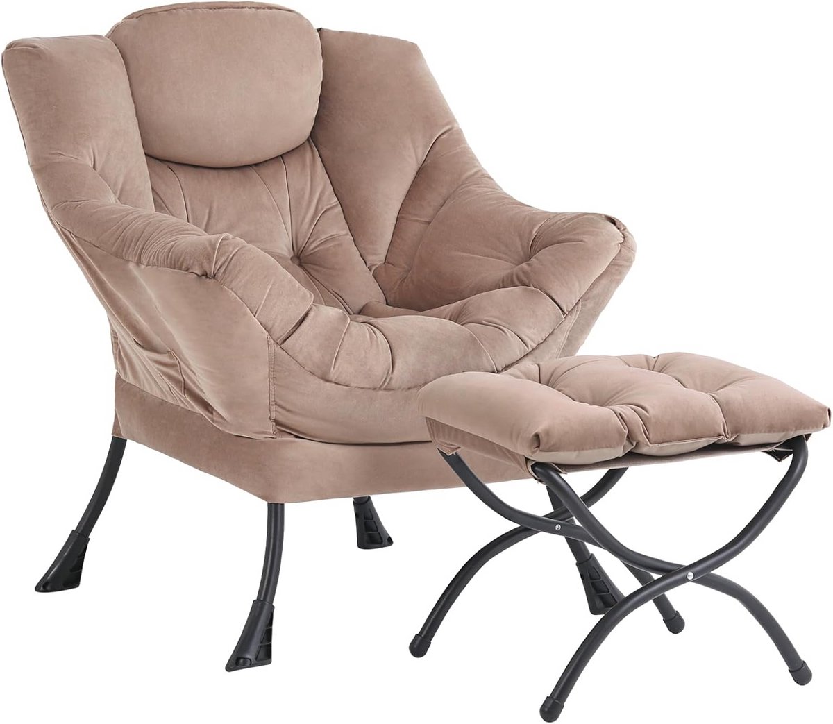 Comfortabele Loungefauteuil met Voetenbank voor Woonkamer en Kantoor