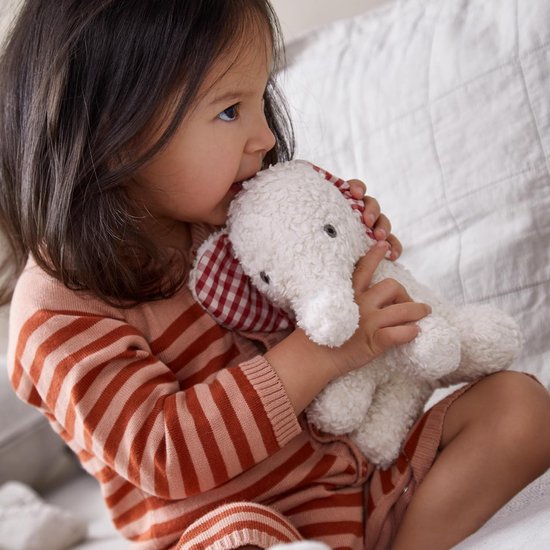 Knuffeldoek Olifantje Beige - GOTS Gecertificeerd Pluche Speelgoed Voor Baby's — afbeelding 2