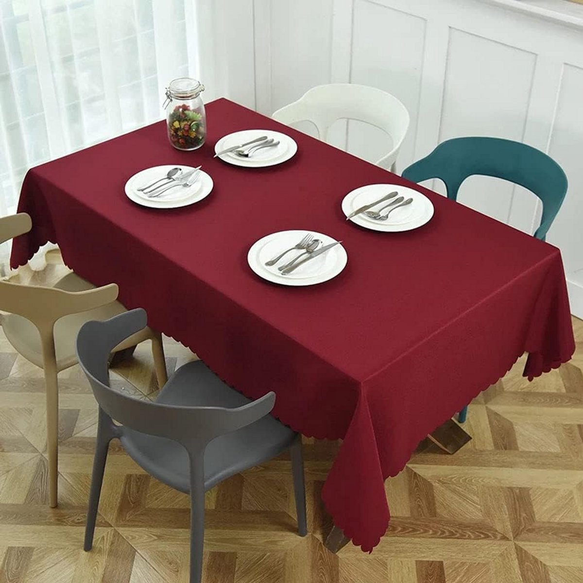 Rond Tafelkleed Effen Blauw (220 cm) - Stofdicht en Wasbaar voor Keuken en Eetkamer