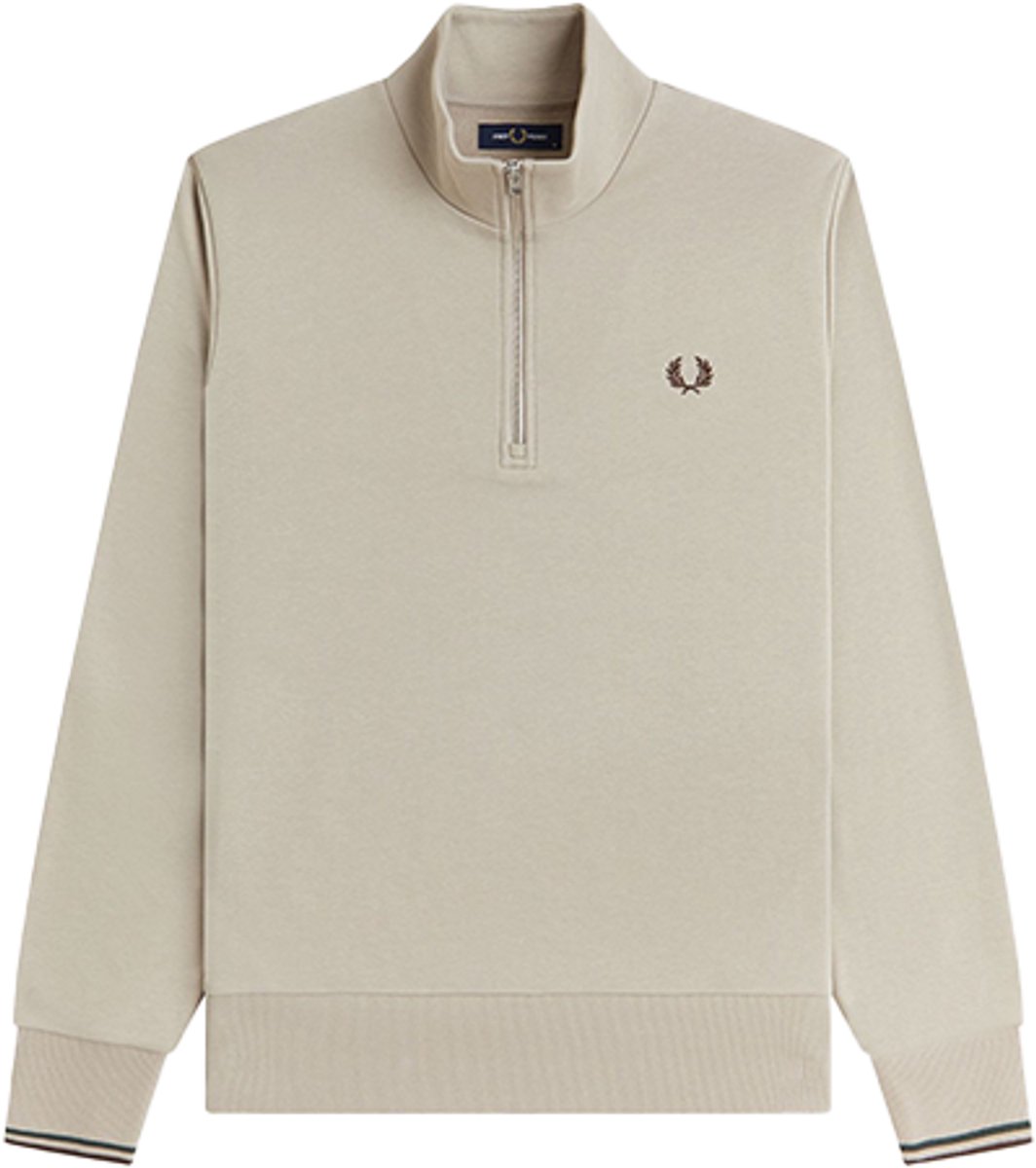 Fred Perry Half Zip Sweatshirt Geel