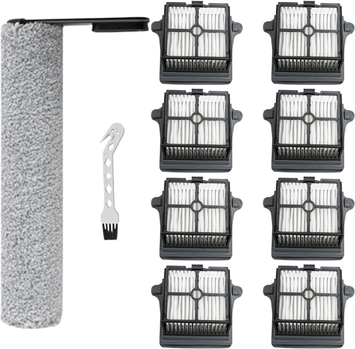 10 stuks stofzuiger Vervangingsonderdelen - geschikt voor Tineco FLOOR ONE S7 PRO - FLOOR ONE S6 - FLOOR ONE SWITCH S6 - FLOOR ONE SWITCH S7 - FLOOR ONE S7 COMBO - FLOOR ONE S7 FLASHDRY nat- en draadloze stofzuiger - met reinigingsborstel