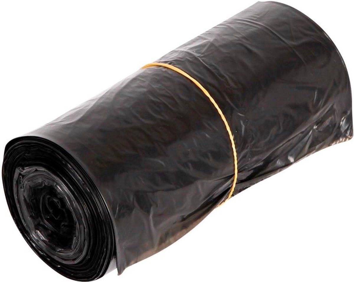 Stevige Zwarte Afvalzakken 50 Liter - 25 Stuks per Rol
