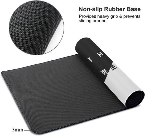 Extra Grote Gaming Muismat XXL met Japanse Pagode en Kersenbloesem - Antislip Bureaumat — afbeelding 5