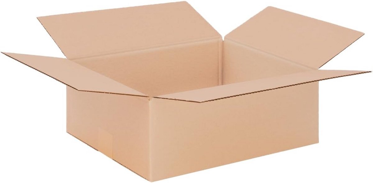 100 Stuks Verhuisdozen en Verzenddozen Bruin 400x300x150 mm - Sterk 1-Golf Karton