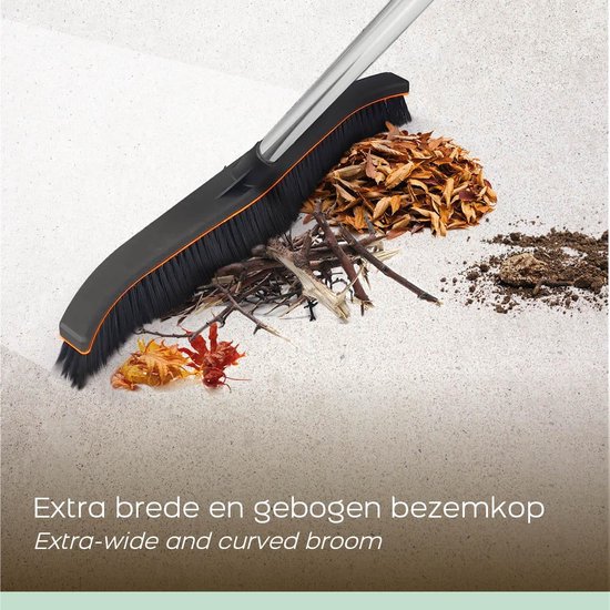 XXL Buitenbezem met Verstelbare Telescoopsteel (tot 176 cm) voor Terras, Tuin en Garage — afbeelding 5