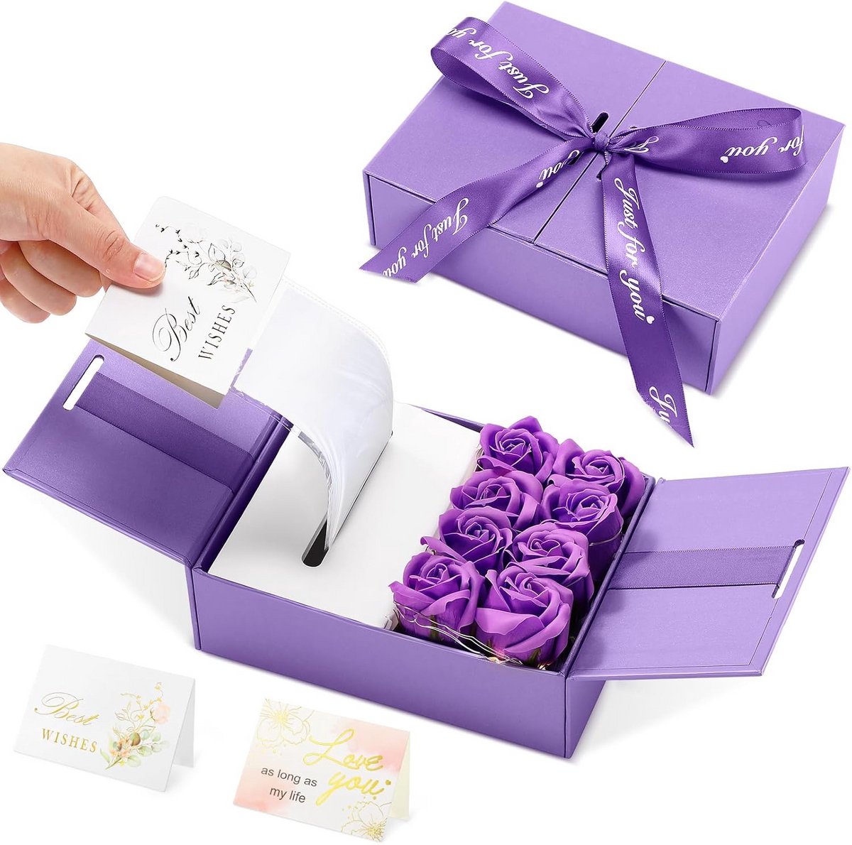 Spaarpot met Uittrekbare Kaart en Decoratie voor Geldcadeau - Valentijn, Verjaardag