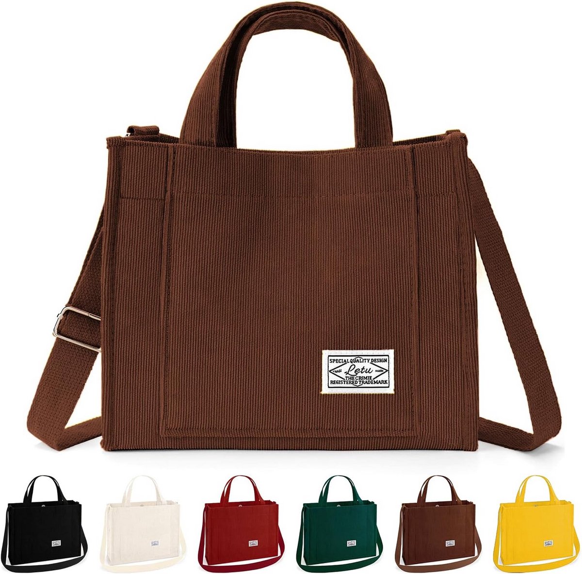 Grote Corduroy Schoudertas Dames - Casual Hobo Handtas met Verstelbare Band