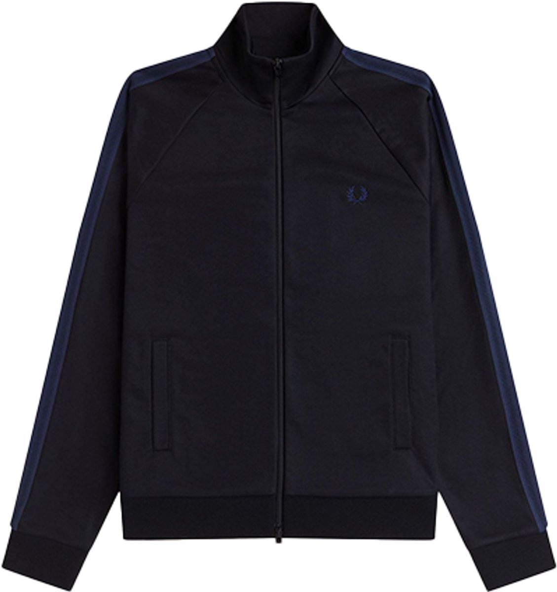 Fred Perry Mesh Taped Track Jacket Zwart