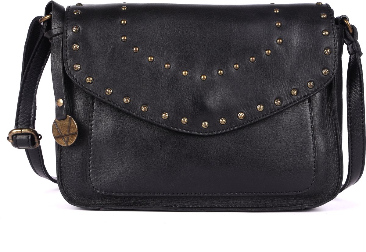 Echte Italiaanse Leren Boho Crossbody Slingtas met Studs – Stijlvol, Duurzaam & Perfect voor Dagelijks Gebruik voor Dames