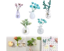MAGICSHE Koelkastmagneten Decoratie, 5 Stuks, 3D Keramiek Mini Vaasmagneten, Leuke Decoratie voor Magneetborden, Koelkast, Thuis, Kantoor, Whiteboards, Foto's