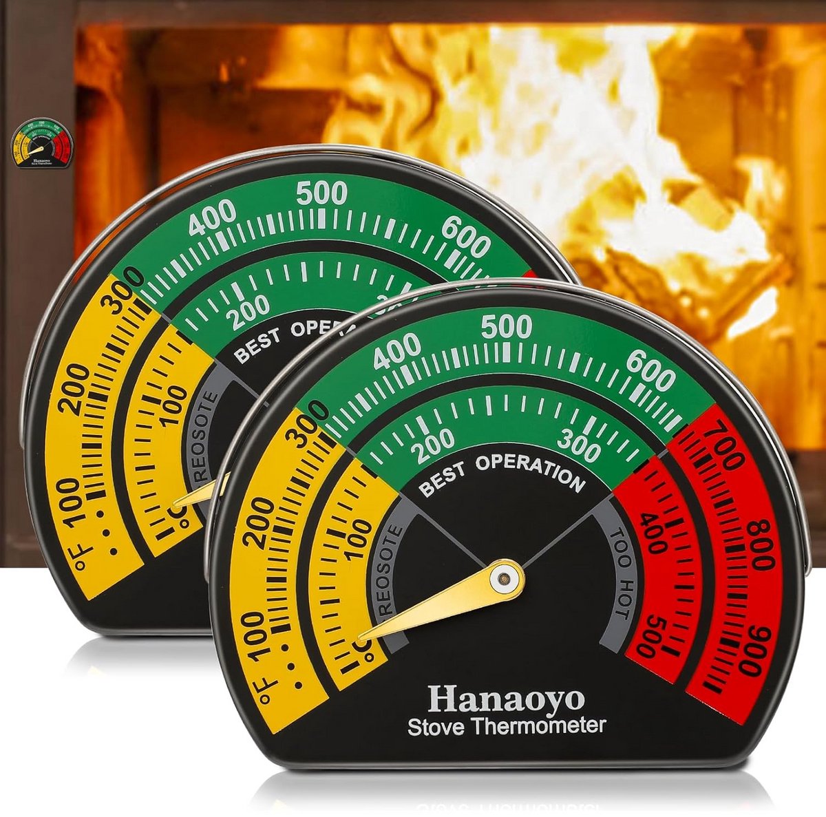 Magnetische Thermometer voor Houtkachel en Kachelpijp