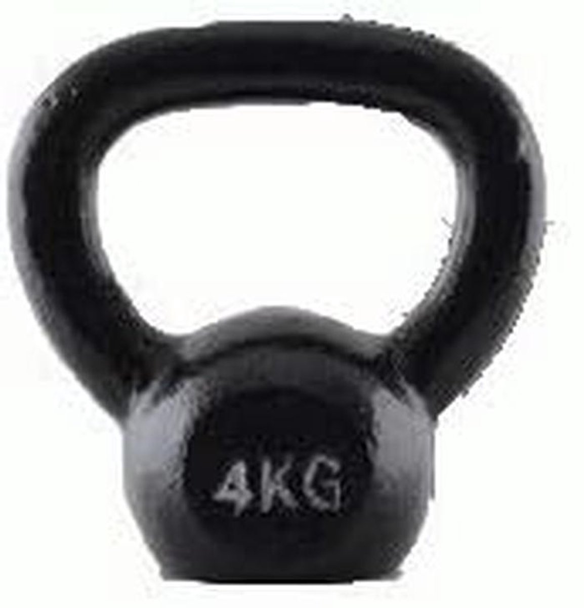 Gietijzeren Kettlebell - Trainingsgewicht Ball - Kracht en Conditie - Solide Constructie - 4 kg - Zwart
