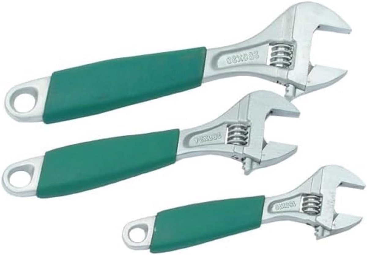 Rolvorksleutelset 3-dlg. | 6, 8 en 10 inch handgereedschap