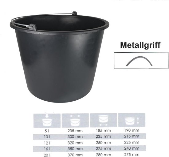Faithfull Gereedschap FAI40LBUCKET 40 Liter Bouwers Emmer - Clear Faithfull Gereedschap FAI40LBUCKET 40 Liter Bouwers Emmer - Clear