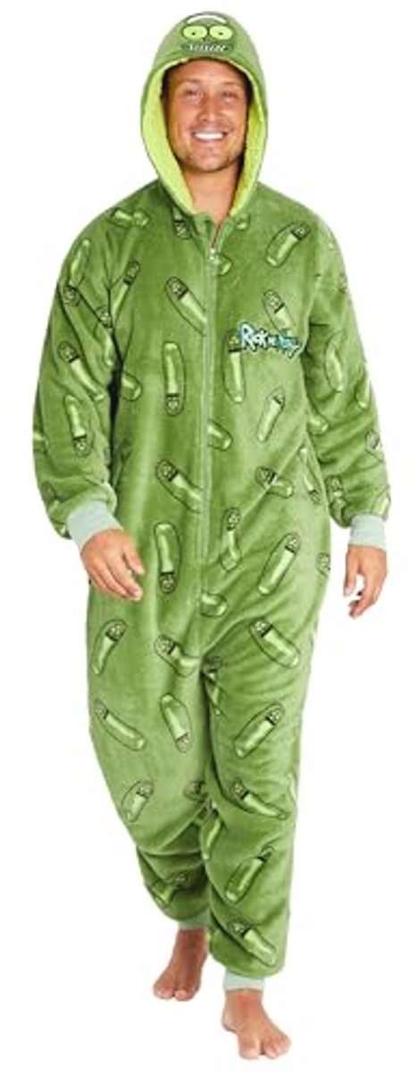 Pluizige Fleece Onesie voor Volwassenen - Comfortabele Loungewear met Capuchon voor Mannen en Tieners S-2XL