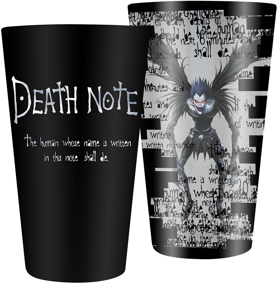 Death Note Ryuk Unisex Drinkglas - zwart/wit - Standard