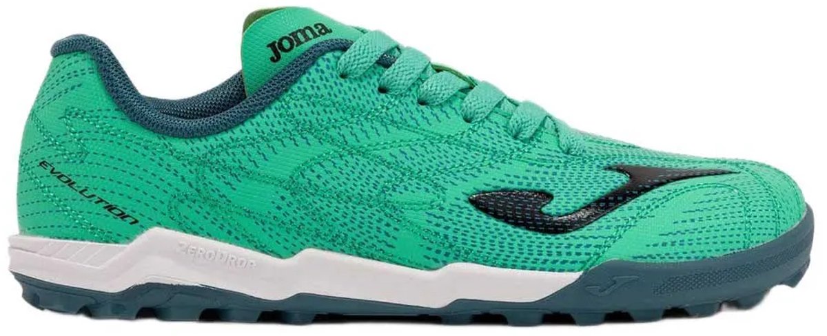 Groene Joma Evolution Barefoot voetbalschoenen EU 37, anatomische leest voor stabiliteit en natuurlijke voetontwikkeling.