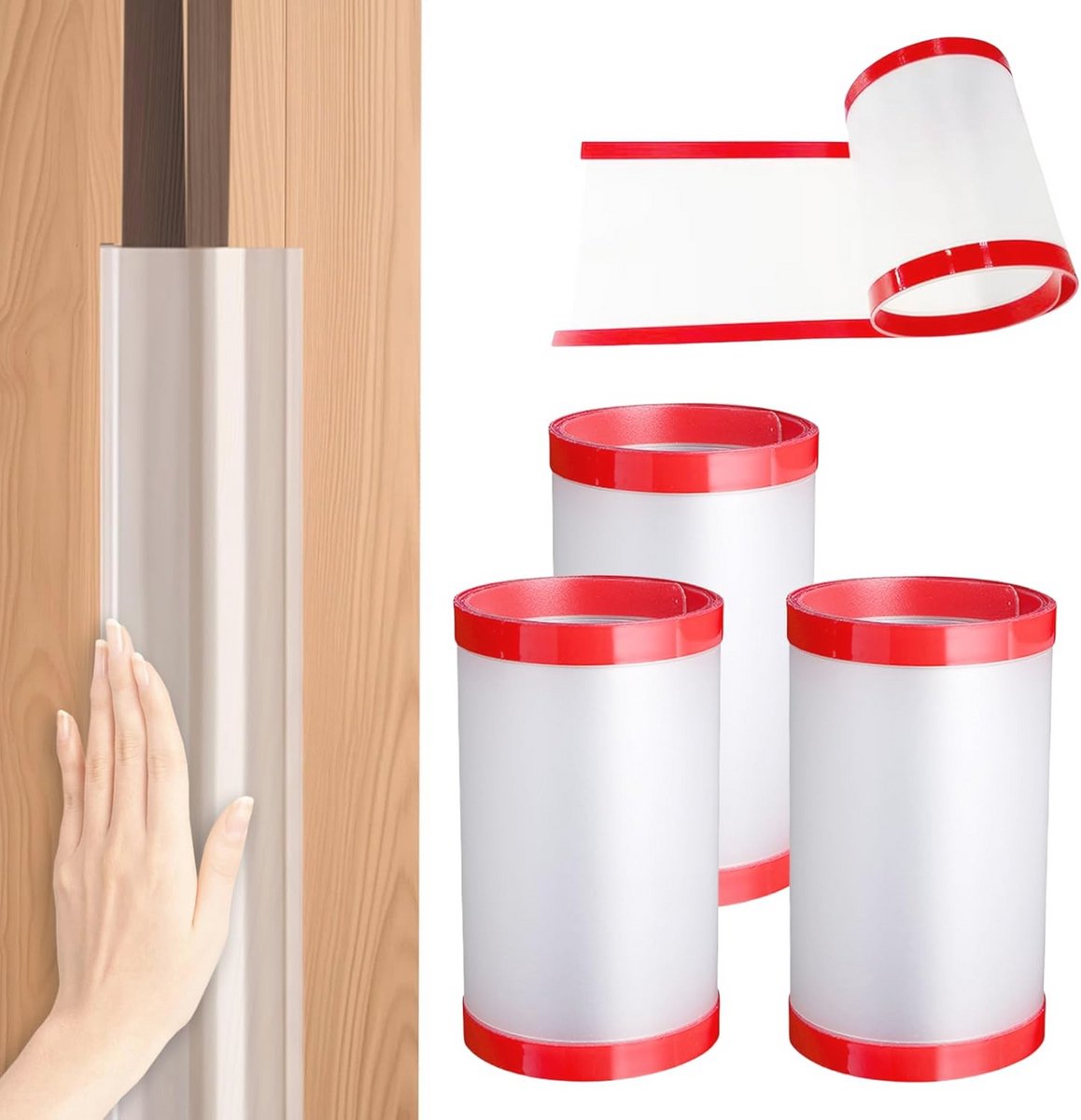 Veiligheidsstrip voor Deuren - 3 Stuks Kindvriendelijke Finger Clamp Bescherming