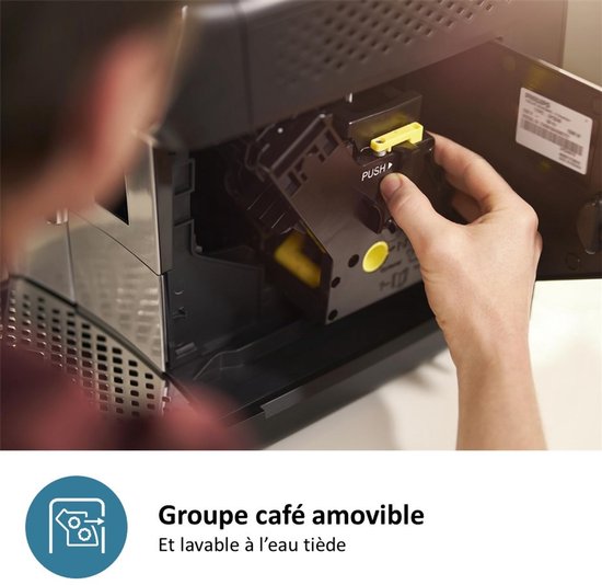 Philips 3300 Series - Espressomachine - 5 Warme & Koude Dranken - Melkopschuimer voor Cappuccino - 40% Stiller - AquaClean Filter - Volautomatisch - Zwart & Zilver - EP3329/70