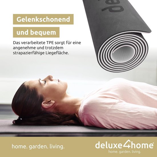 Antislip Yogamat met Oriëntatielijnen - Fitness & Gymnastiekmat voor Yoga, Pilates en Training — afbeelding 2