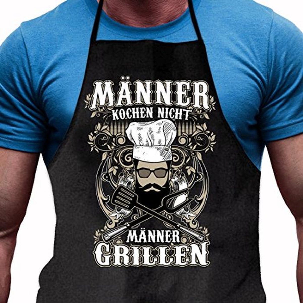 Grappig Barbecueschort voor Mannen – Perfect Cadeau voor Grillfans