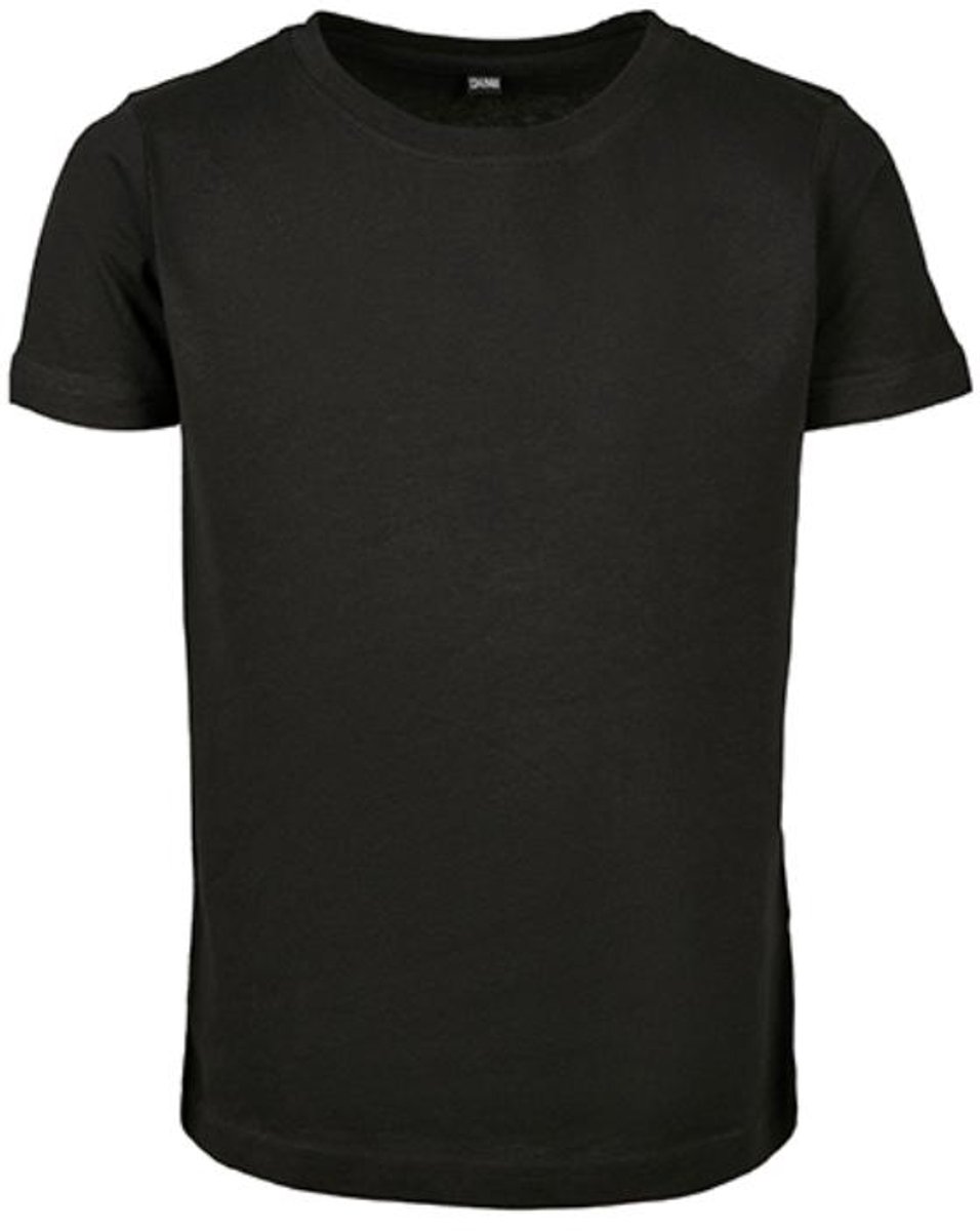 Build Your Brand - Korte Mouwen Meiden T-Shirt - Black maat 110/116