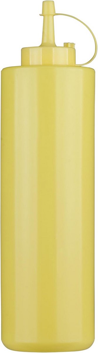 Dispenser Fles PE 0,5 Liter Geel - Professioneel Keukengerei