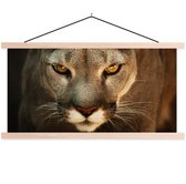 Posterhanger incl. Poster 150x75 cm - Schoolplaat - Close-up poema - Textielposter - Blanke latten