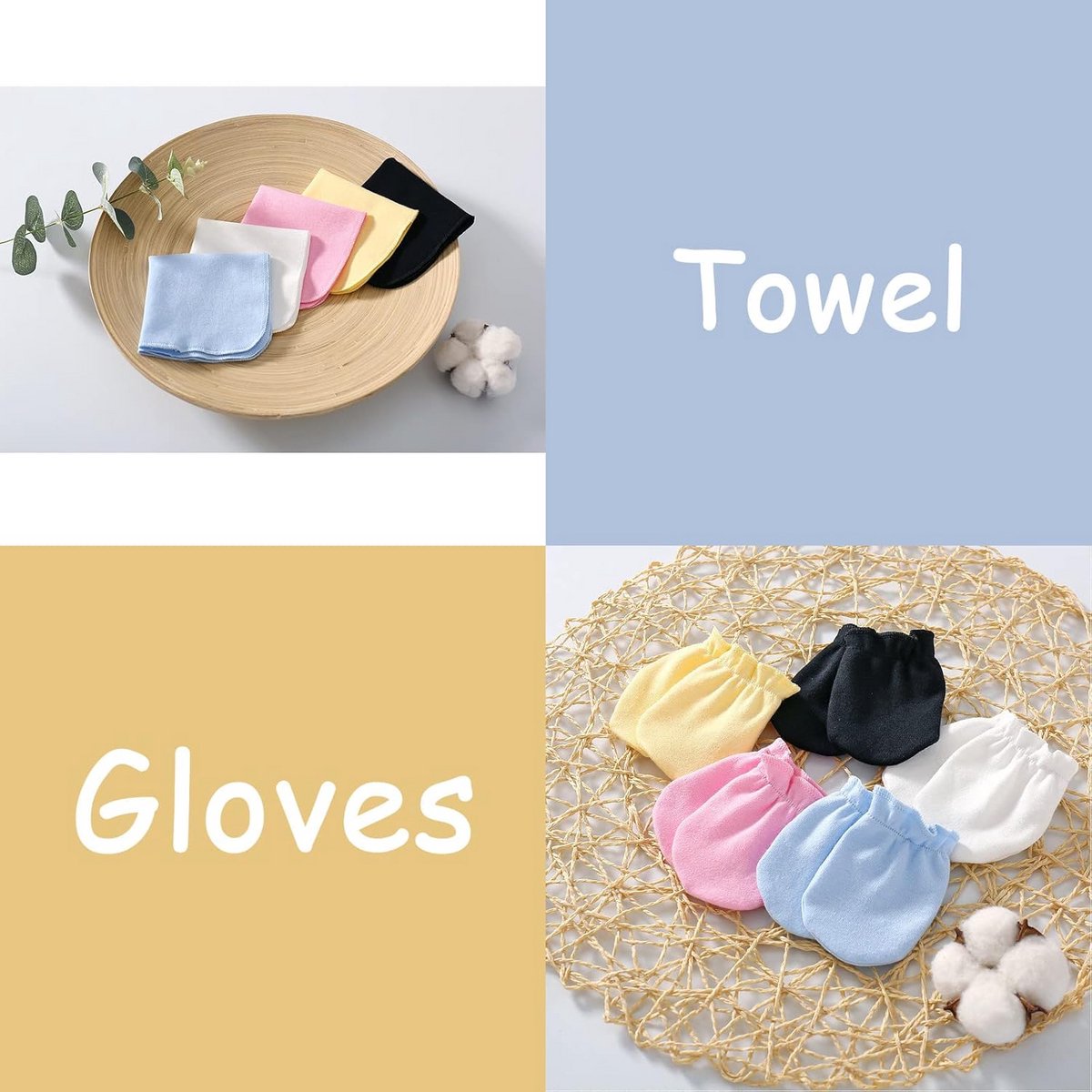 Unisex Baby Katoen Layette Set - Gift voor Jongens en Meisjes - Pasgeboren Essentials 0-12 Maanden