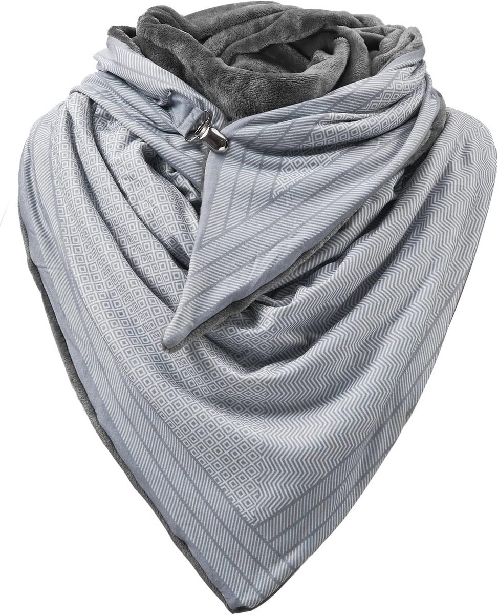 Driehoekige Sjaal voor Dames - Zachte en Warme Shawl met Patroon voor Herfst en Winter
