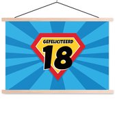 Porte-affiche avec affiche - Affiche scolaire - Anniversaire - 18 ans - Fête - 120x80 cm - Lattes transparentes