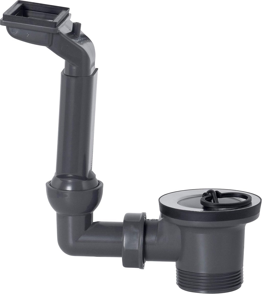 Afvoer- en Overloopgarnituur voor Inbouwspoelbakken - Gerecycled Materiaal - 1 1/2 inch