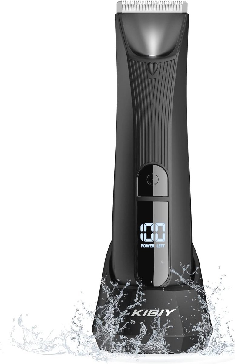 Elektrisch lichaams- en baardtrimmer met LED-display en IPX7 waterdicht ontwerp