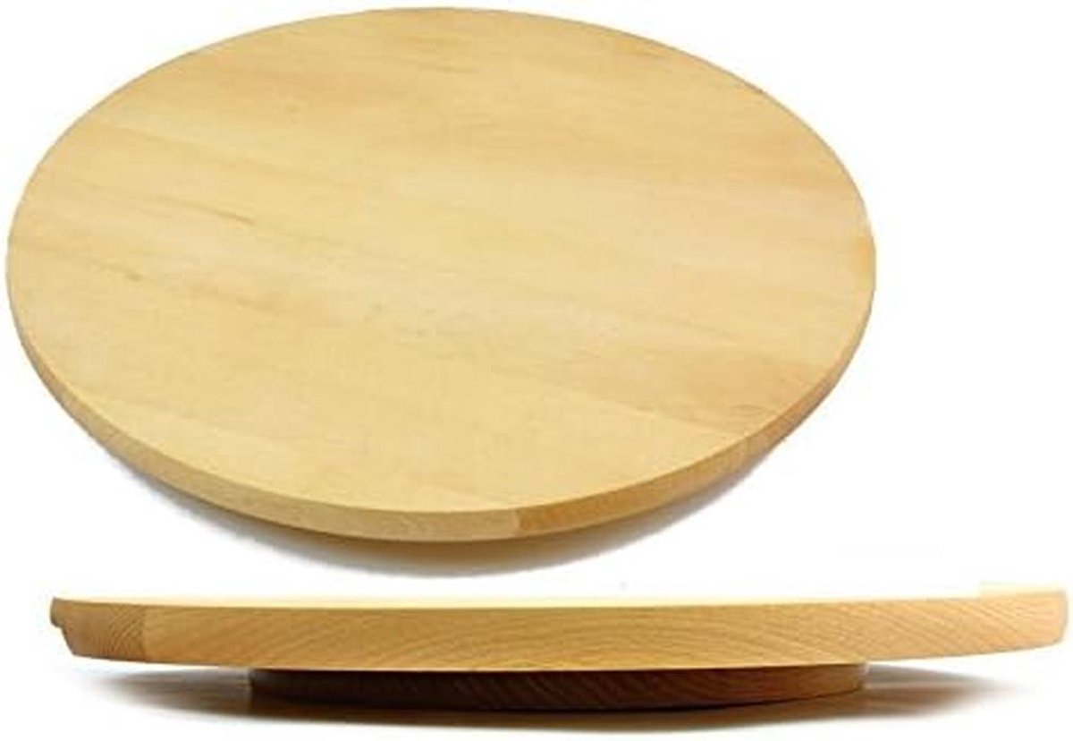 Grote Houten Draaiplateau (Lazy Susan) voor Taart, Pizza en Presenteren - 50 cm