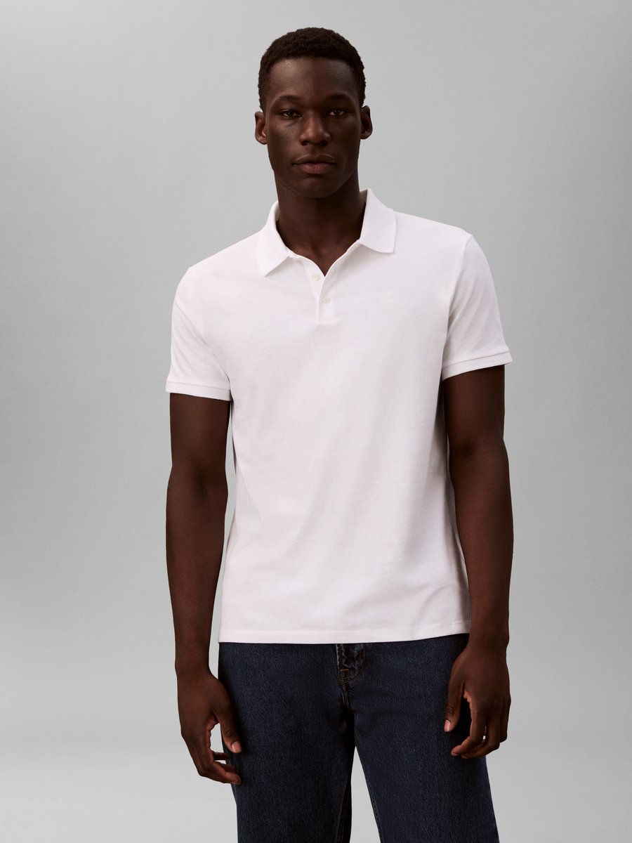 Calvin Klein Jeans Ss Classic Monogram Polo Wit