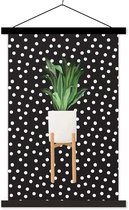 Porte-affiche avec affiche - Affiche scolaire - Plante d'intérieur - Jardinière - Points - 40x60 cm - Lattes noires