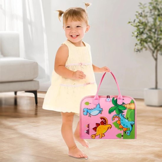 Baby- en peuterspeelbord, vilten boek, sensorisch speelgoed voor kinderen vanaf 1 jaar. Sensorisch Montessori-speelgoed voor kinderen van 1, 2, 3, 4 en 5 jaar, educatief - verjaardagscadeau, speelgoed voor onderweg in het vliegtuig. — afbeelding 3