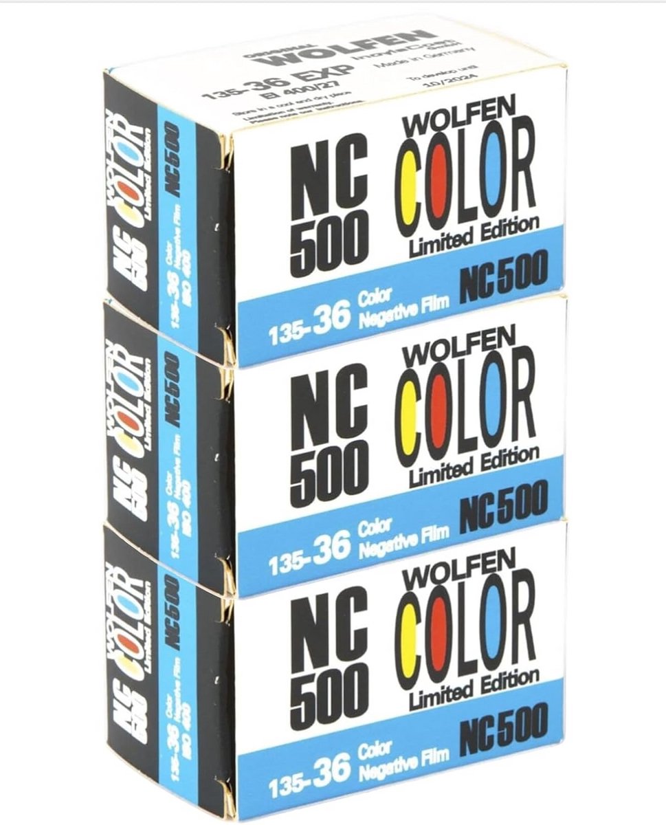 Kleur negatief film NC500 3-pack 3x36 opnames analoog