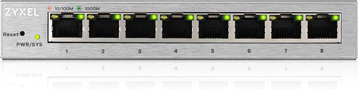 8-Poorts Gigabit Web Managed Switch met Levenslange Garantie
