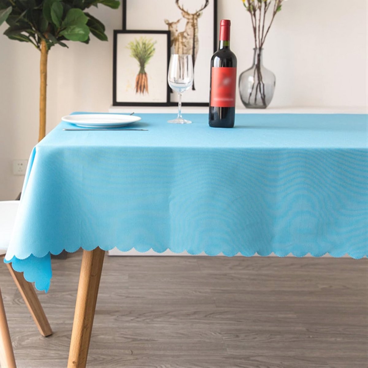 Polyester tafelkleed wasbaar voor bruiloften en feesten - bruin 120x180 cm