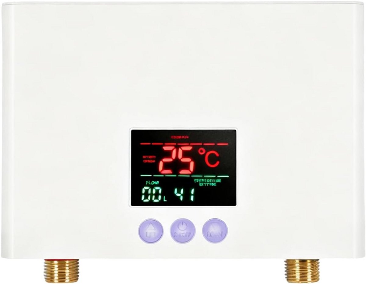 Elektrische Doorstroom Warmwaterboiler Wandmodel met LED-Display en Afstandsbediening
