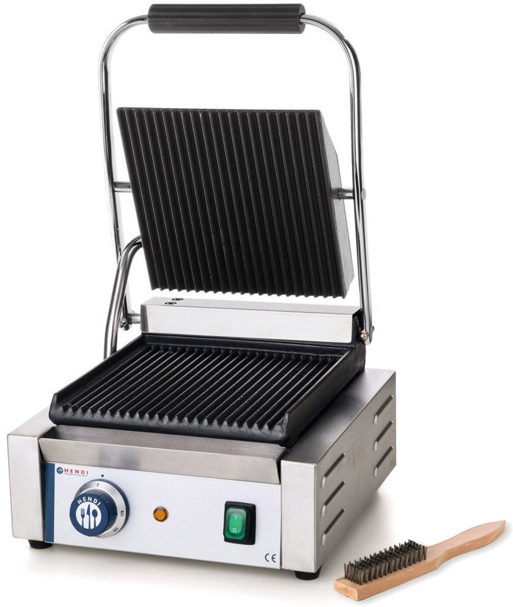 Contactgrill met Glad en Geribbeld Rooster - Panini Grill tot 300°C