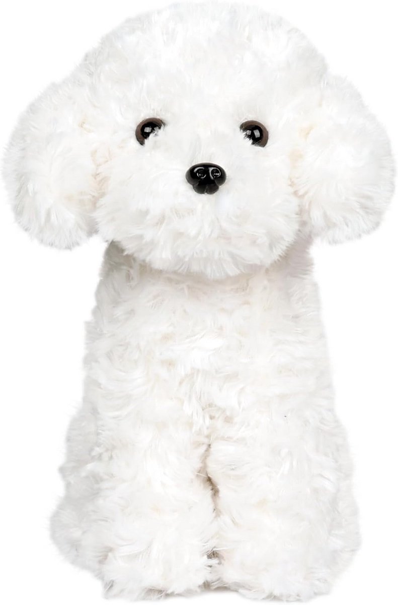 Knuffel Poodle Hond Pluche Speelgoed Wit - Zacht Knuffeldier voor Kinderen en Baby's, 32 cm