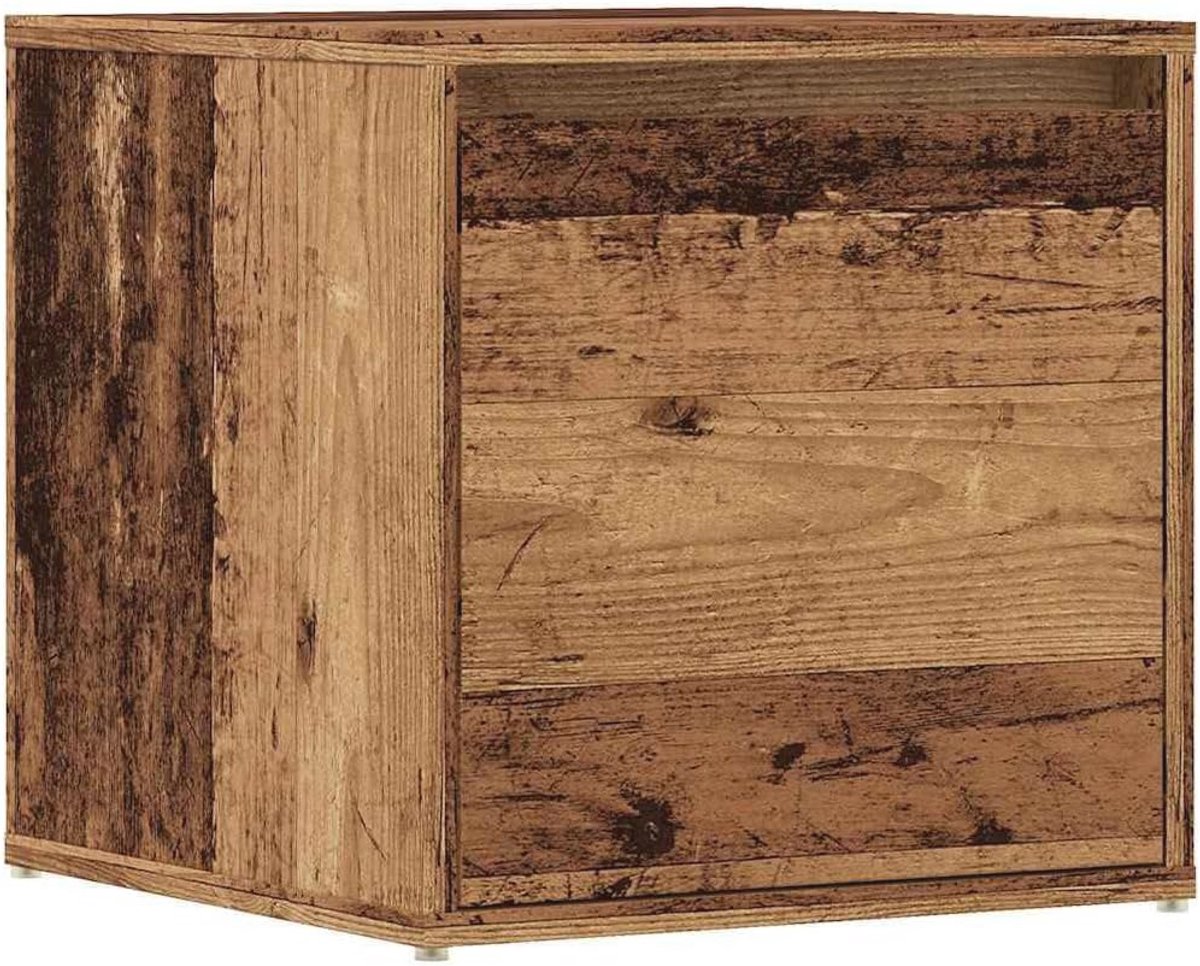 Houten Opbergdoos met Lade 40.5x40x40 cm - Trendy Organizer voor Schoenen
